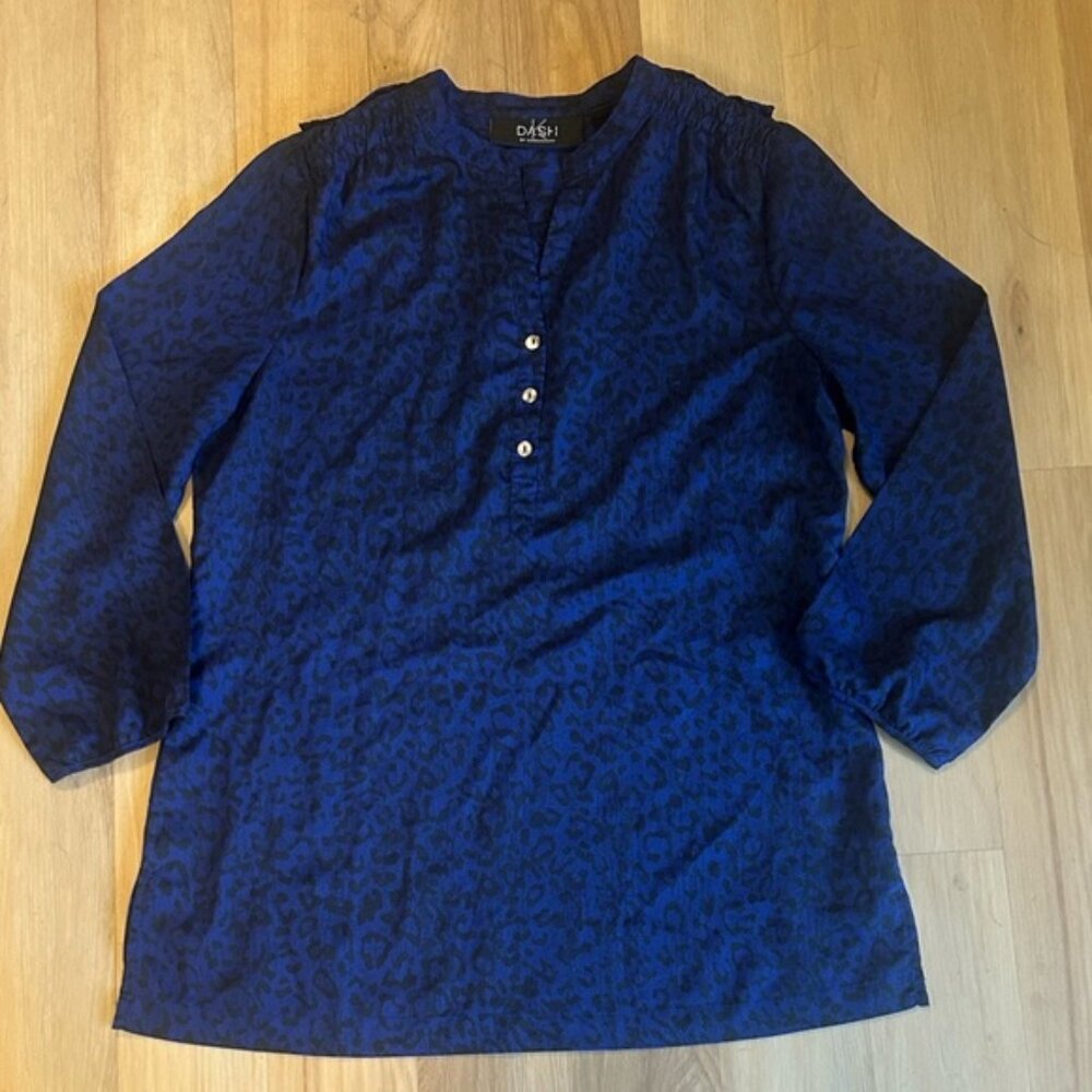 DASH Blue Patterned Blouse